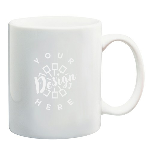 11 oz White Ceramic Mug