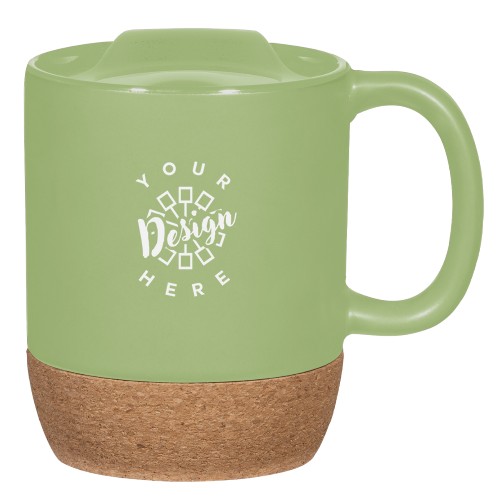 14 oz Cork Base Ceramic Mug