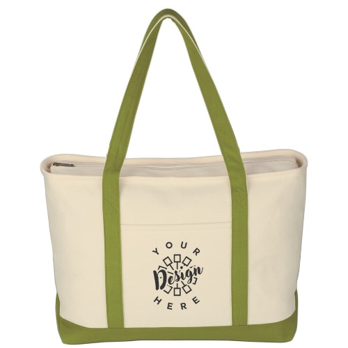 Large Heavy Cotton Canvas Boat Tote Bag