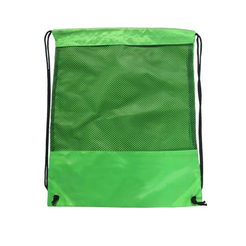 Mesh Panel Drawstring Backpack