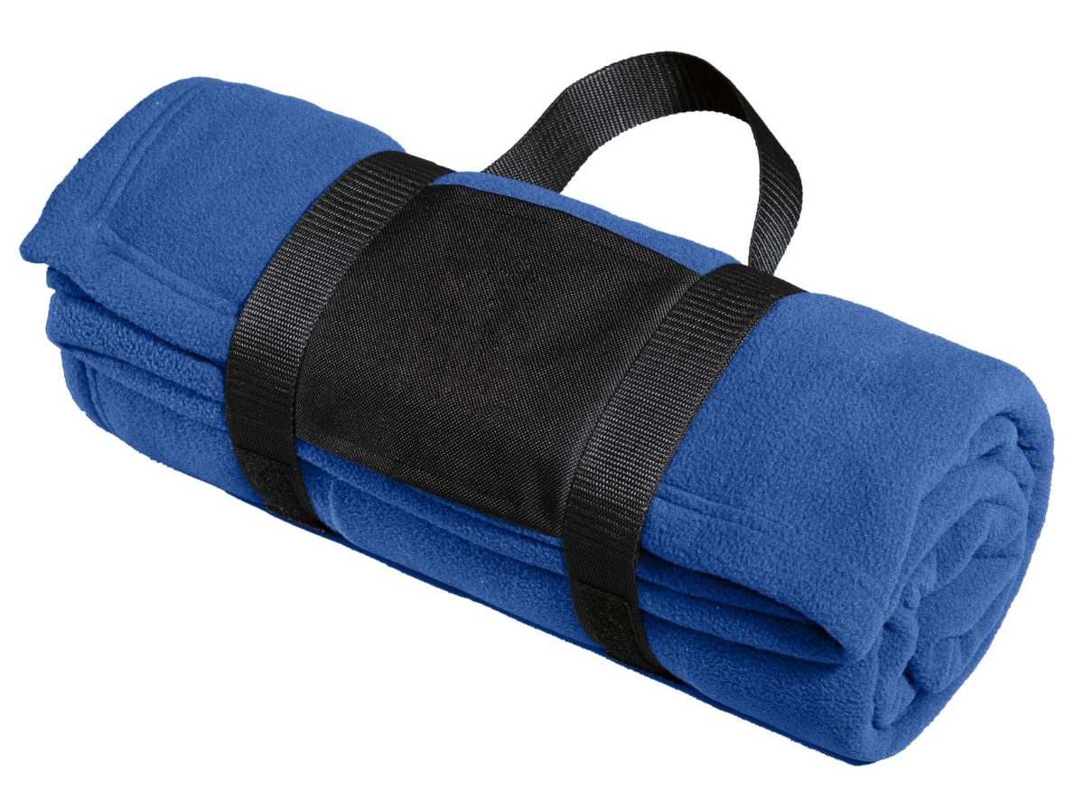 Fleece Blanket with Carrying Strap