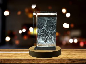 3D Engraved Crystal Siren Art